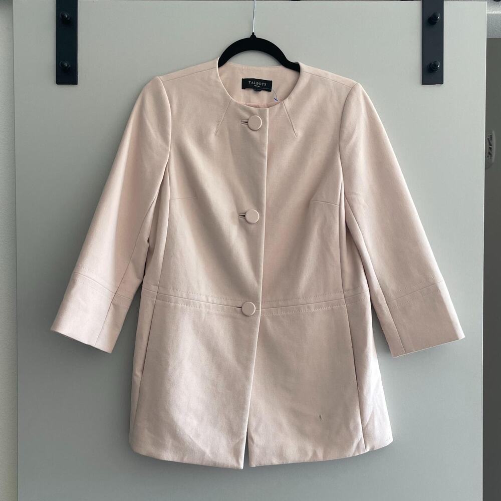 Pink 3/4 Sleeves Mid Length Blazer